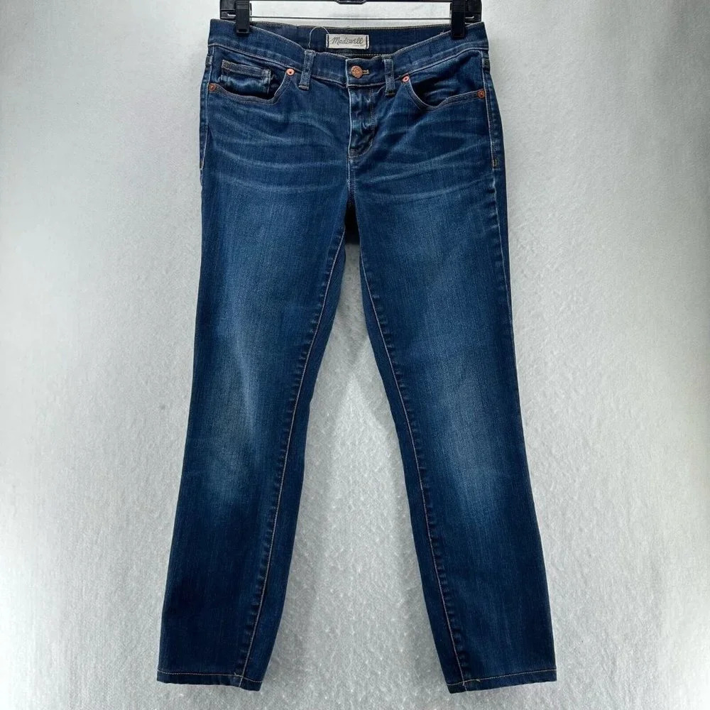 Madewell Jeans Womens Sz 28 Skinny Skinny Ankle Stretch Denim Cotton Blend Blue